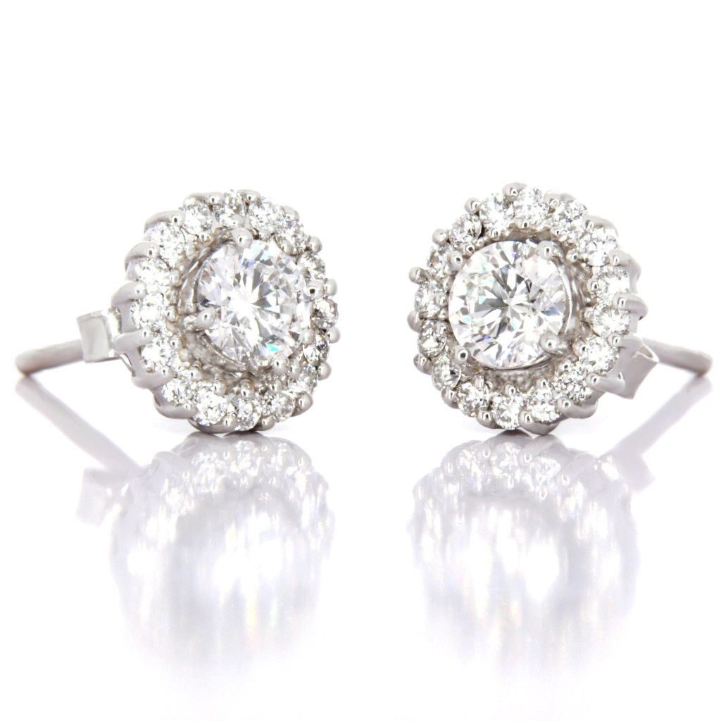 Gioielleria a Palermo: Orecchini in diamanti, brillanti e oro bianco 18kt possibilità di scegliere la pietra dei vostri sogni