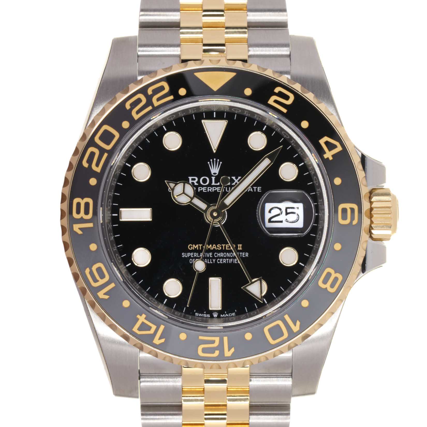 Rolex GMT Master II ref:126713 GRNR 18kt Rolesor Yellow Gold and Steel, Rolex Box & Papers 03/2024