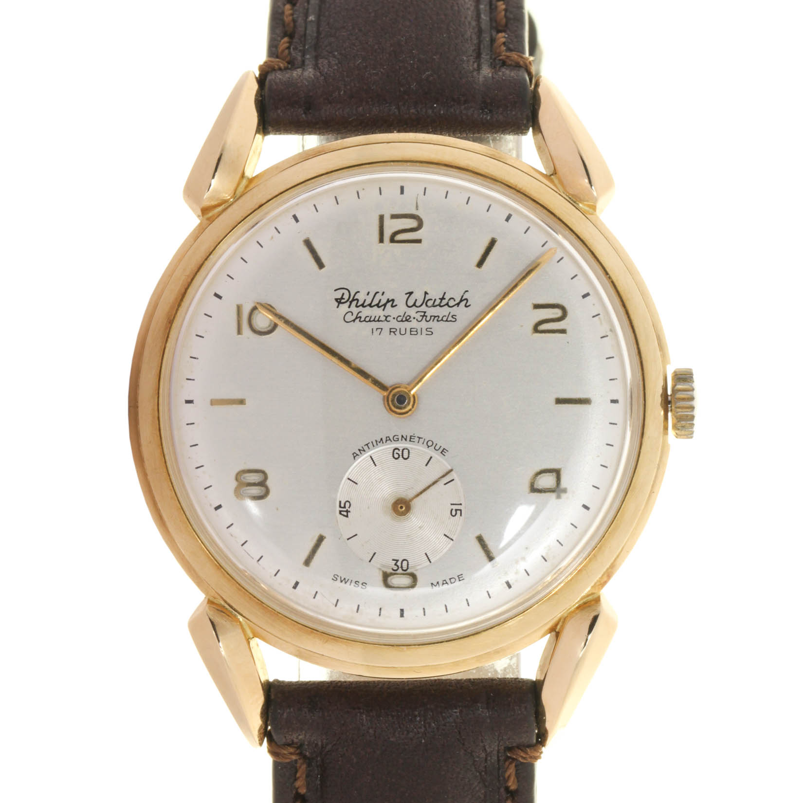 Orologio Philip Watch, Cahux de Fond,  in oro 18kt, con b racciale in oro 18kt non originale, Our Box & Papers, circa 1970, full weight gr. 51,4