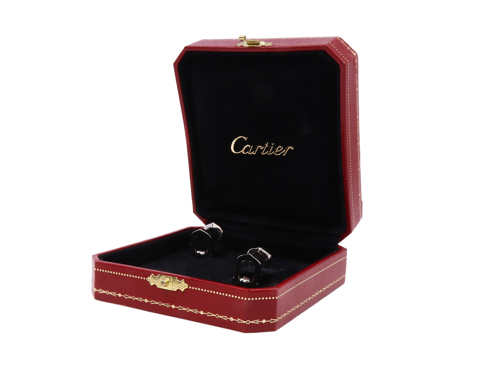 Gemelli in argento firmati Cartier corredati di scatola