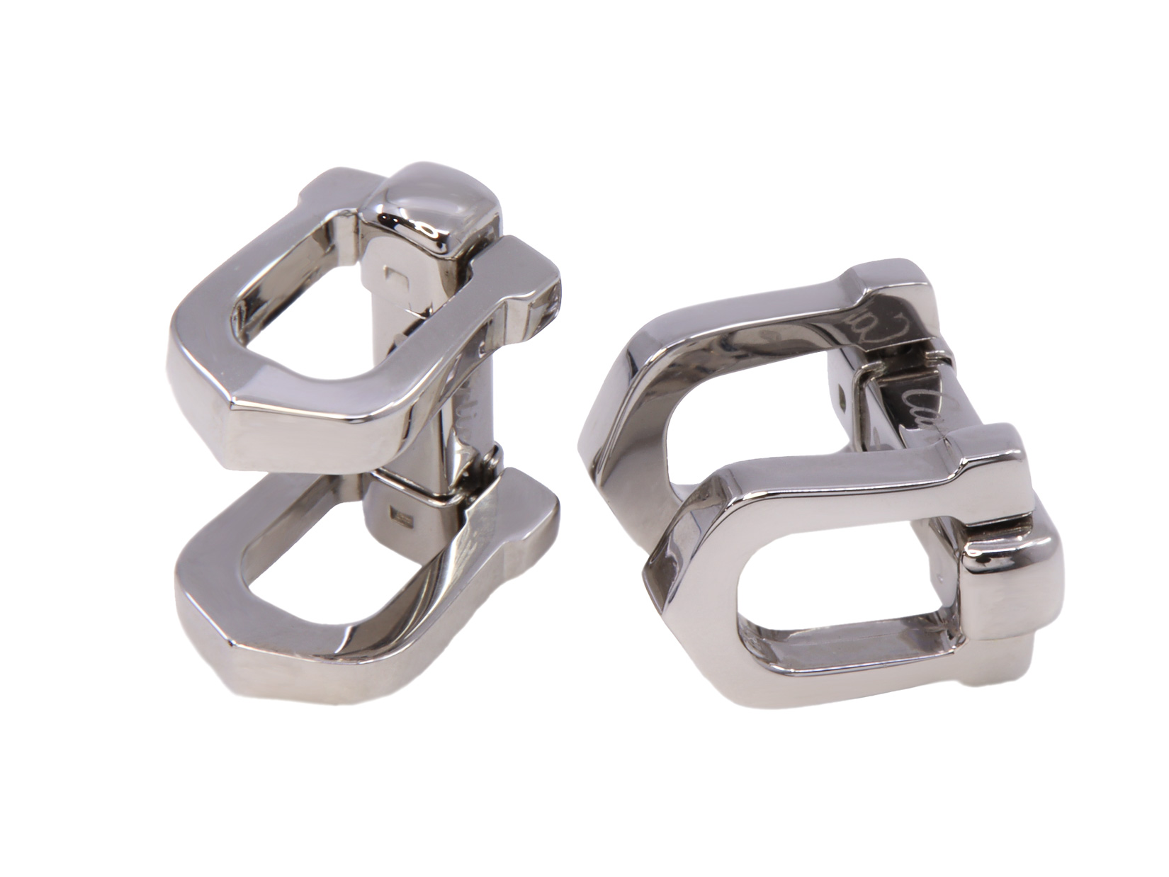 Gemelli in argento firmati Cartier corredati di scatola