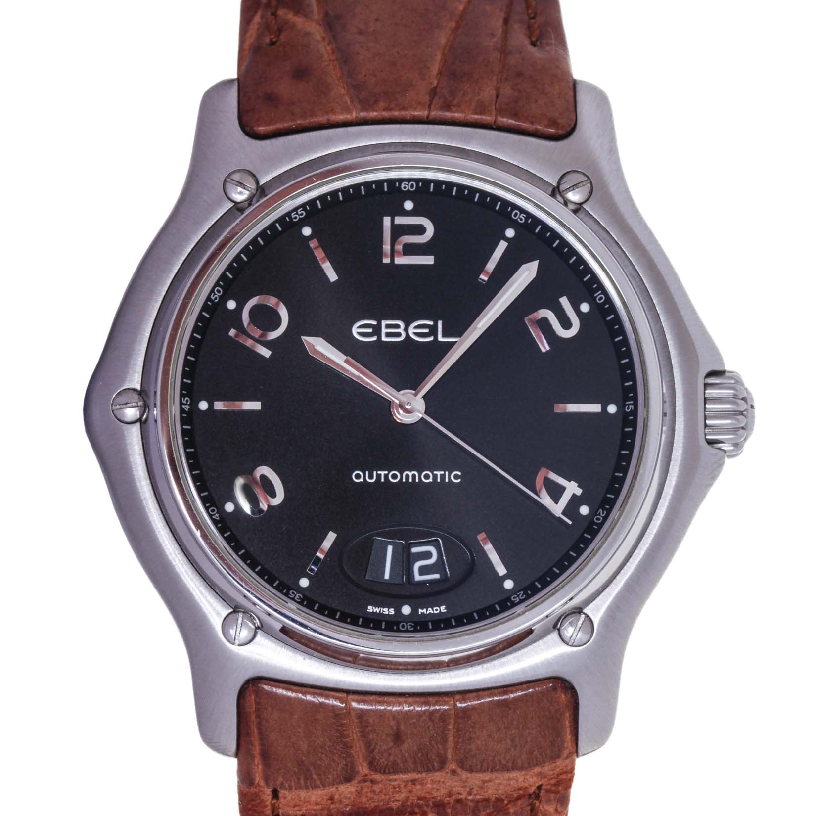 Ebel 1911 Acciao, cint. pelle, 9125250, Ebel Box & Papers