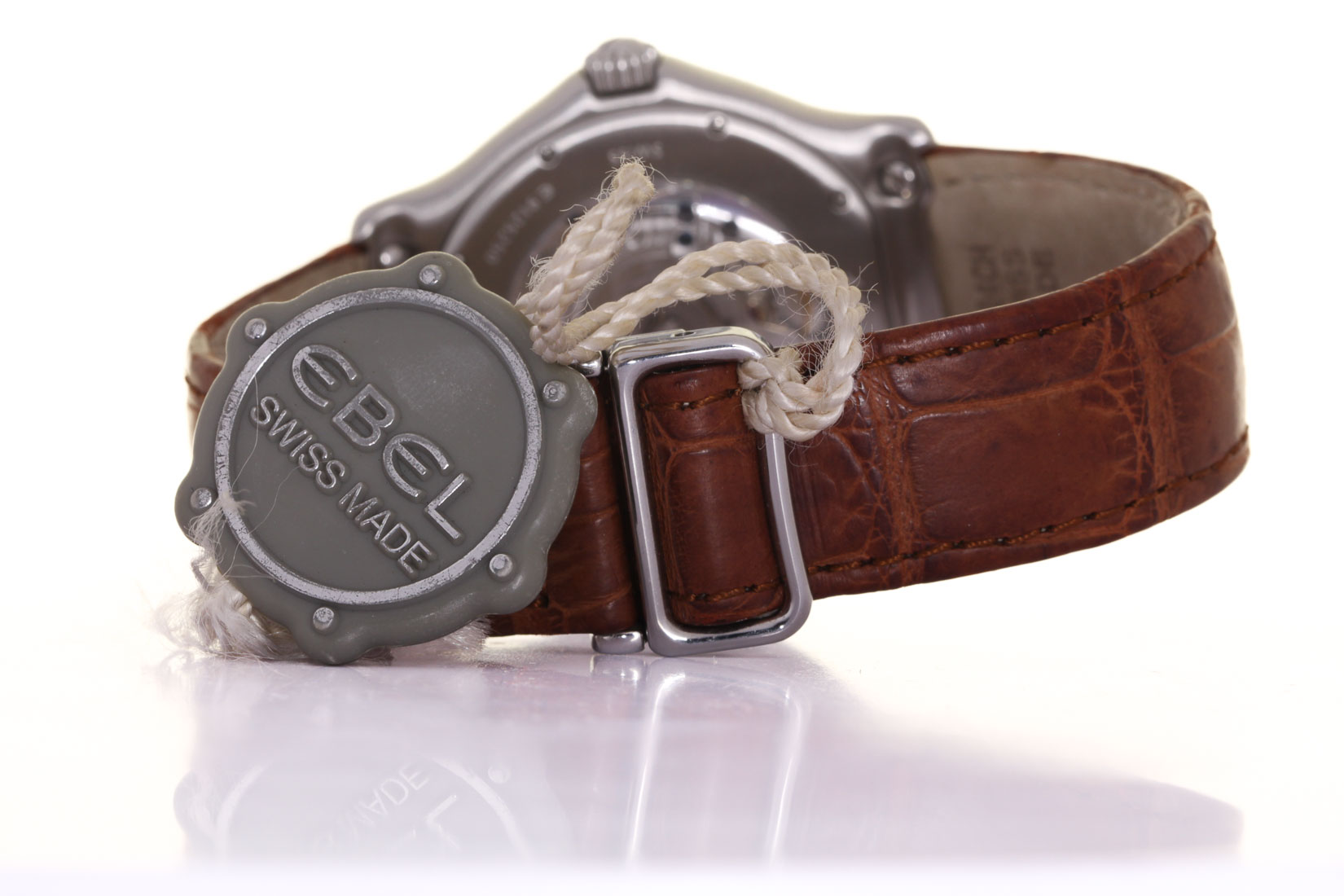 Ebel 1911 Acciao, cint. pelle, 9125250, Ebel Box & Papers