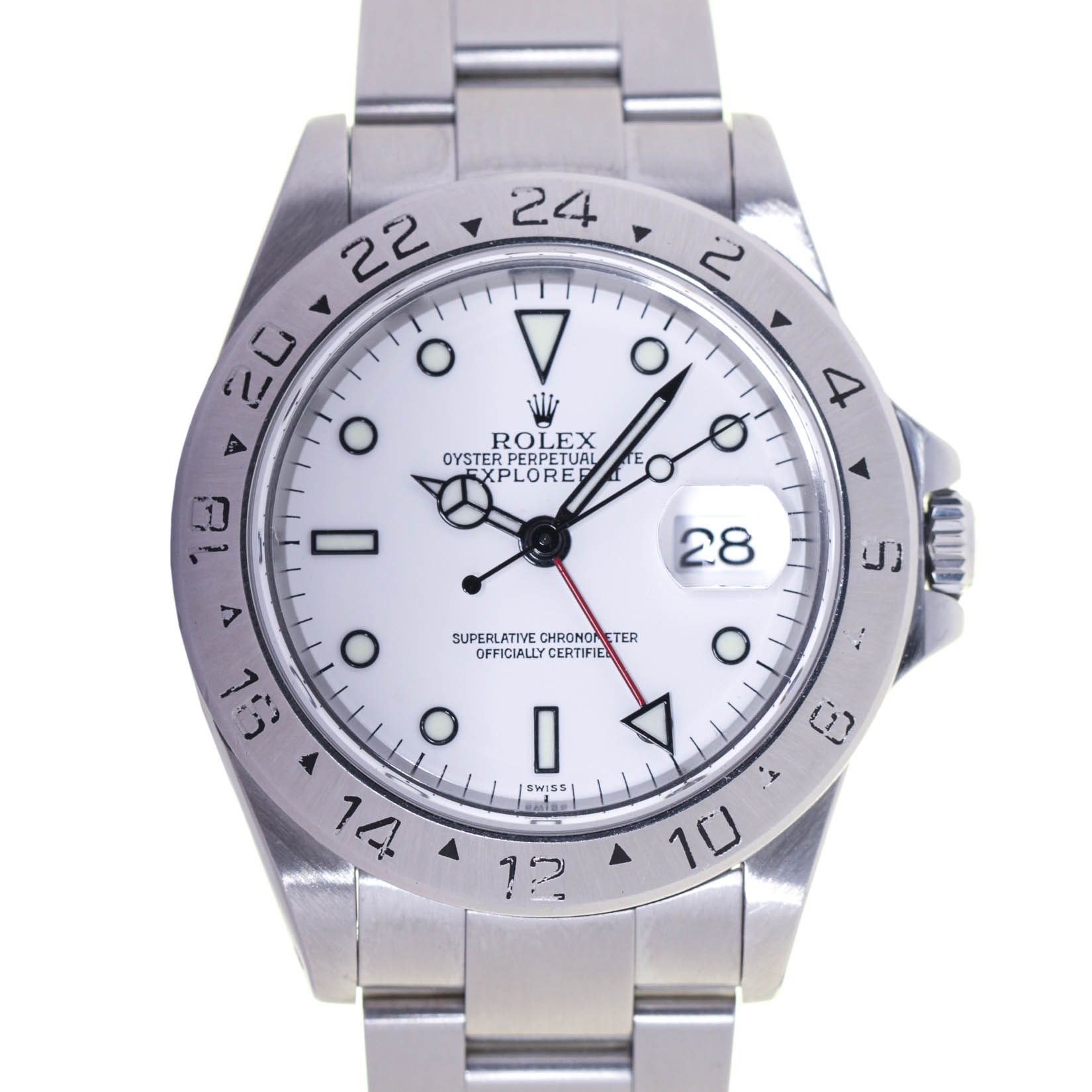 Rolex Explorer II ref:16570, Oyster Steel, Rolex Papers service Box, 9/2001, Only "Swiss" dial