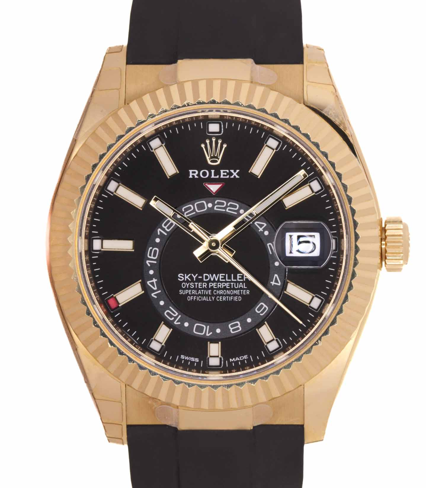 Rolex Sky-Dweller ref:326238 OysterFlex  Black Dial 42MM, 7/2022, Rolex Box & Warranty Card