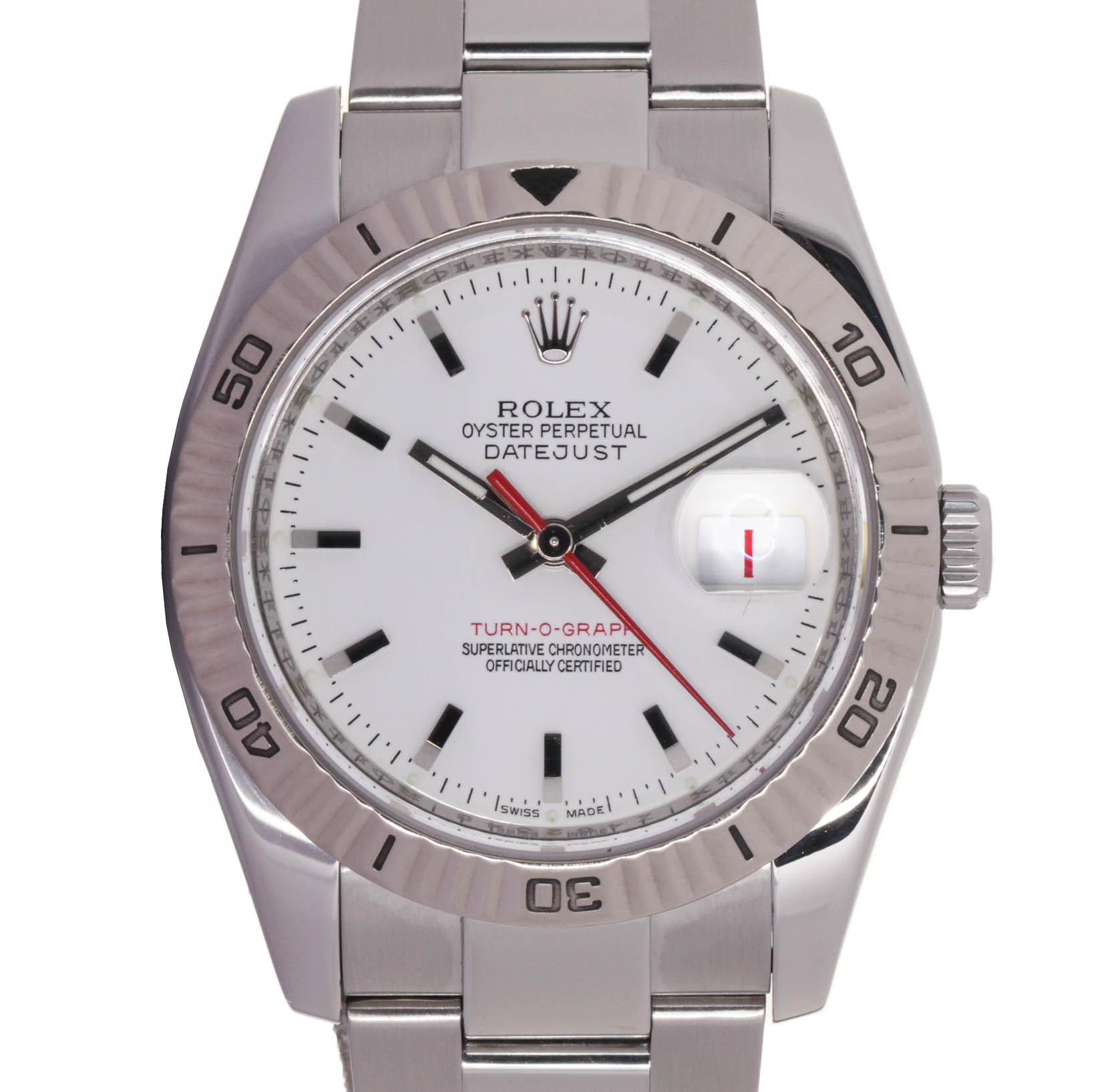 Rolex 116264, Turn'O'Graph, 18kt White gold,  Rolex Service Box & Papers 11/2024, Prod. 2007