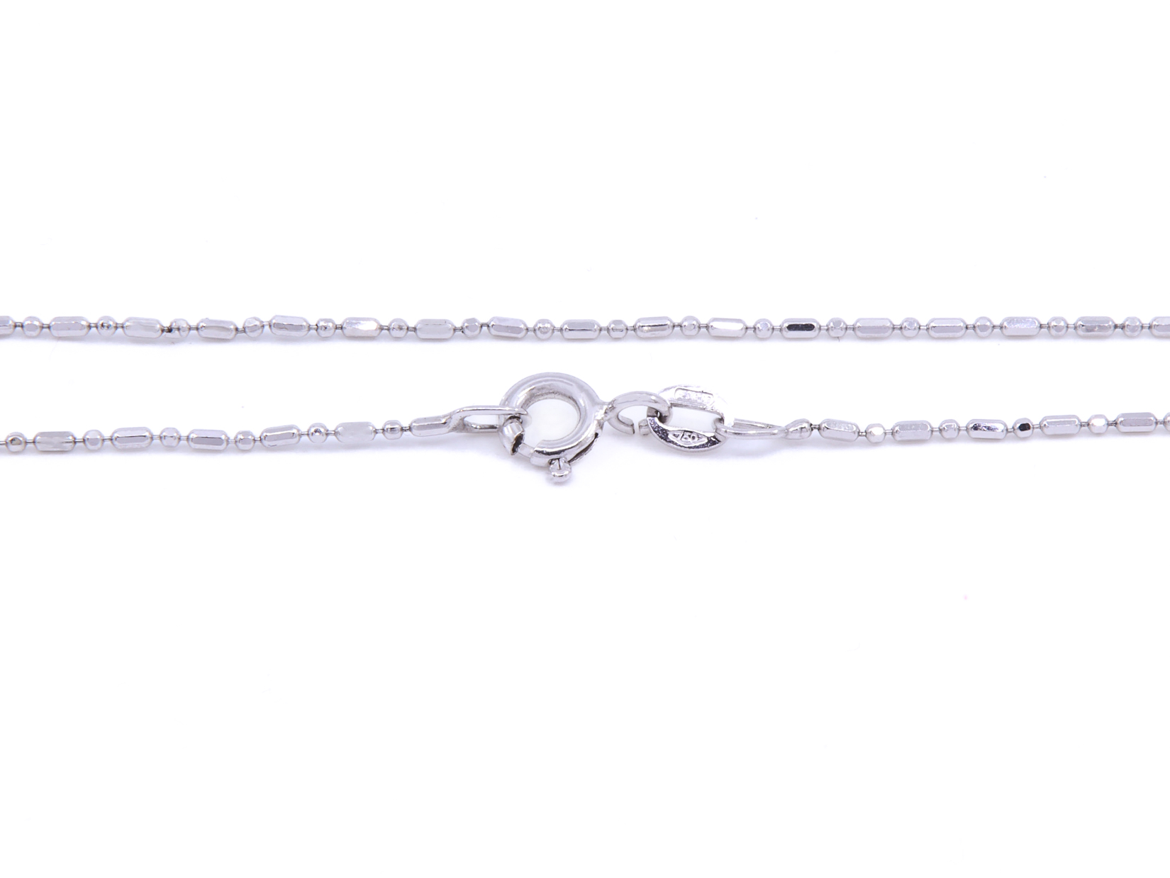 Collana Rettangolo - Brillanti 0,35ct, Oro 18kt, 1,80gr