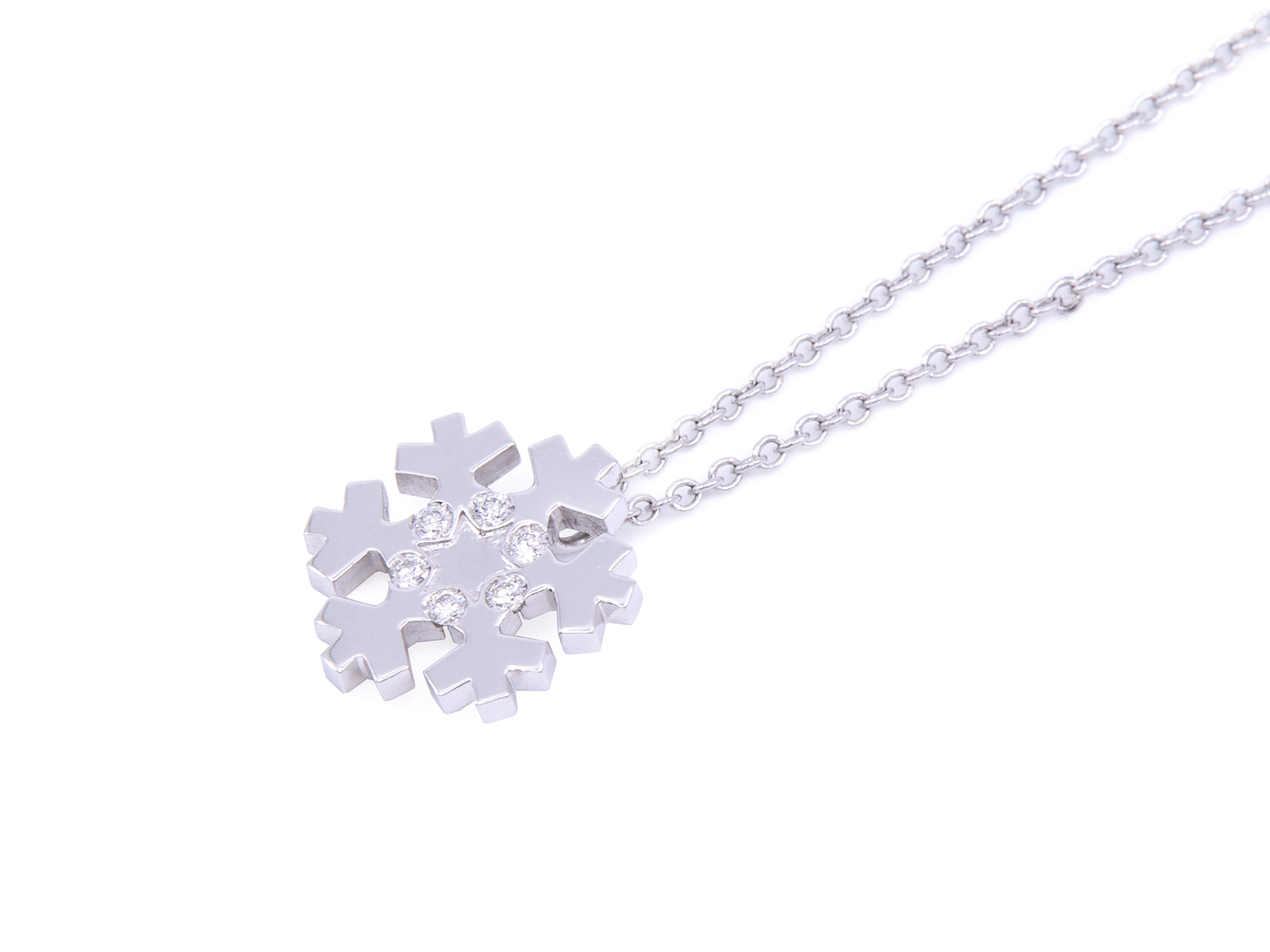 21357 COLL.C/PEND. FIOCCO DI NEVE OB.C/BRILLS CENTRALI 0