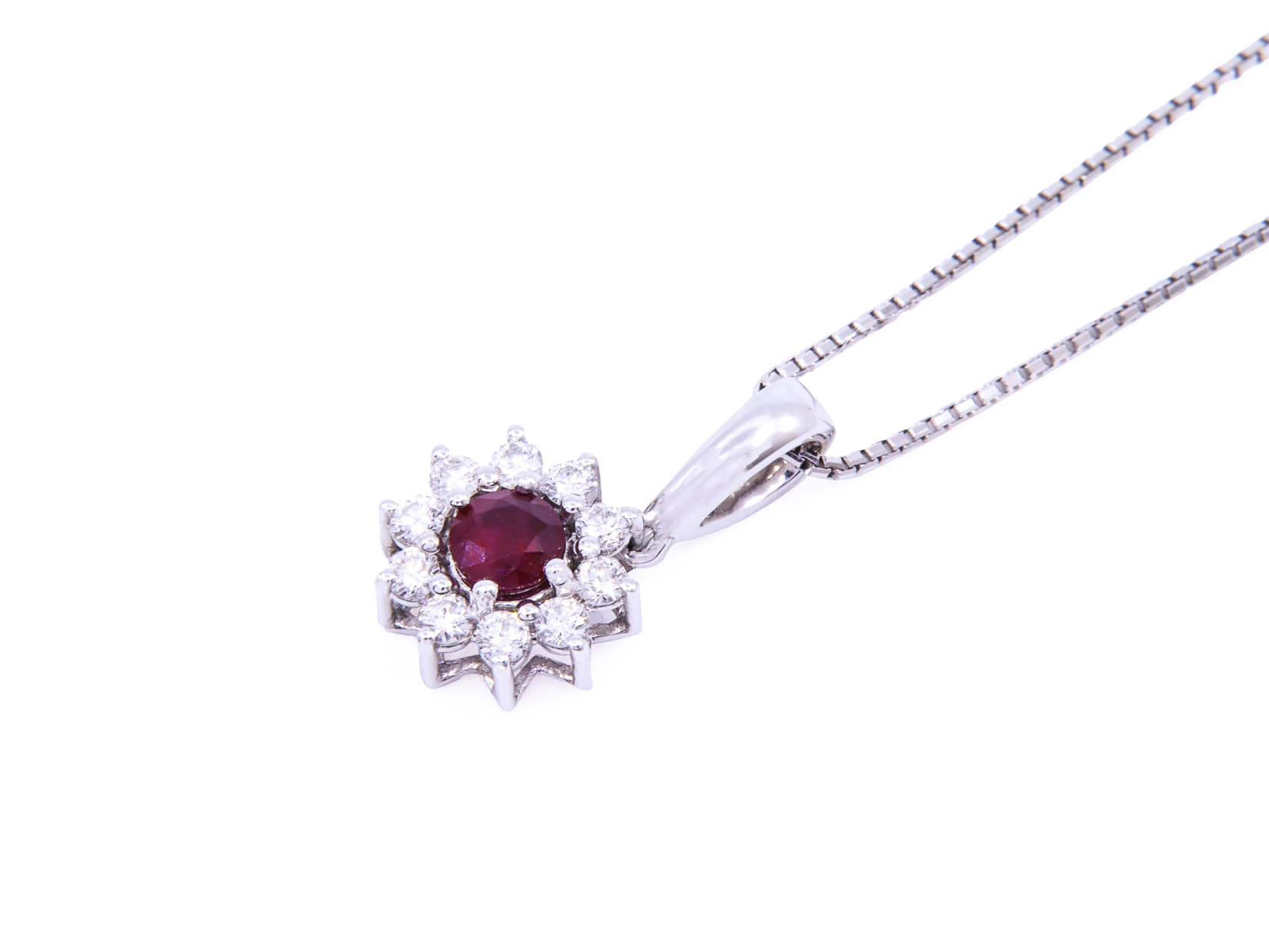 Pendente stella c/ rub e brill 0