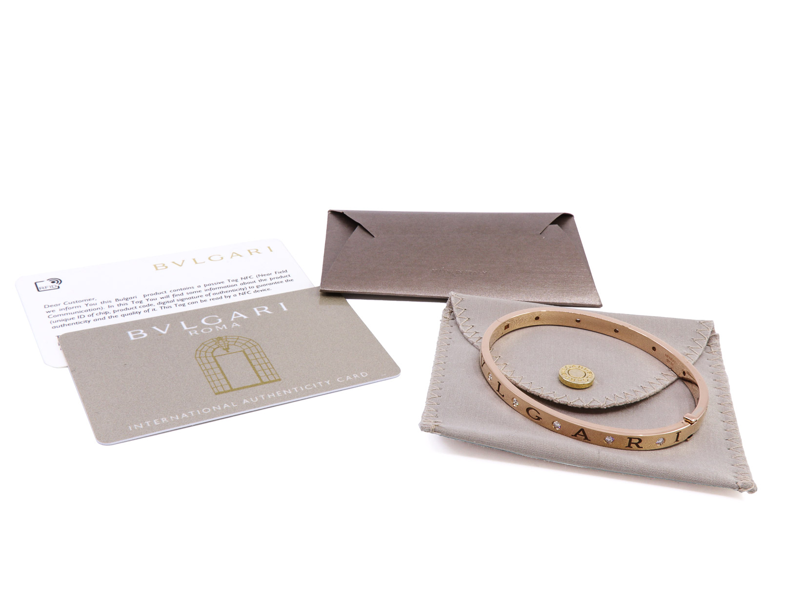 Bracciale in oro Bulgari con brillanti, oro 18kt, gr. 31.5