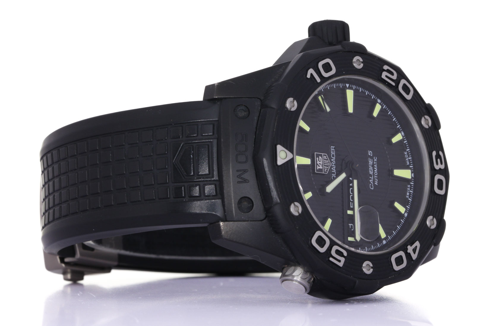 TAG HEUER AQUARACER WAJ2180, PVD LIMITED ED., 500 MT AUTOMATIC, CAUCCIU, 2011, TAG BOX & PAPERS