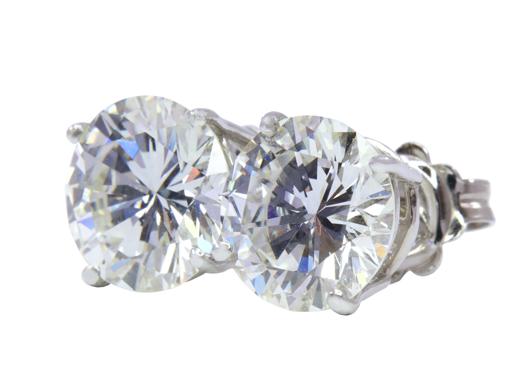 Orecchini Oro Bianco 18Kt e Brillanti 6.03ct certificati HRDAntwerp