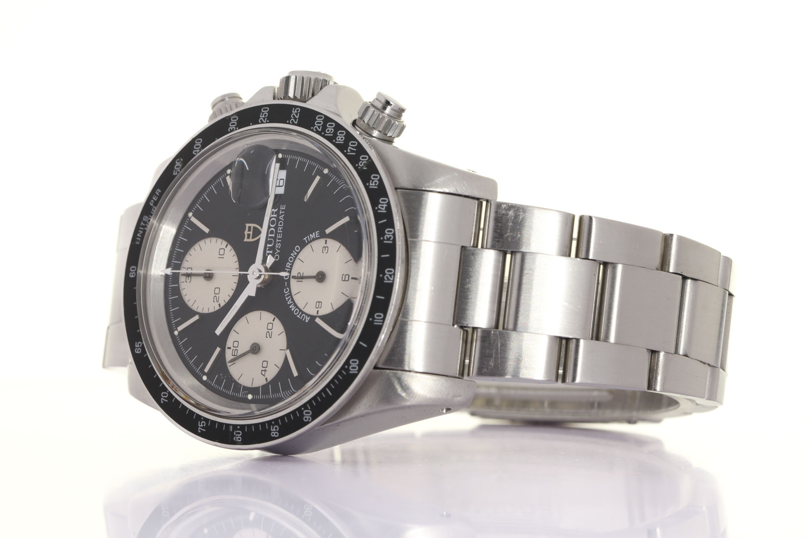 Tudor Oysterdate Chrono, Steel, Tudor Box, Tudor Service Warranty, Original Tritium dial