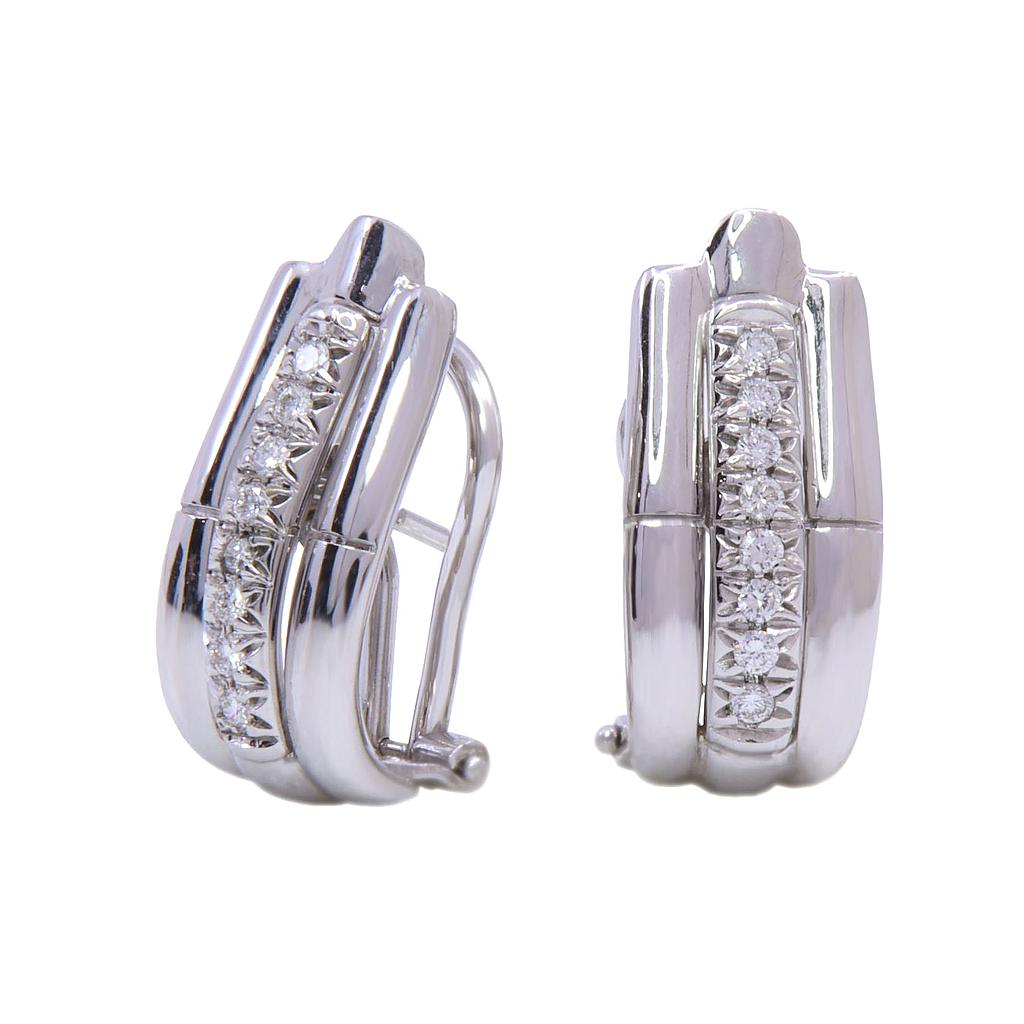 Orecchini - Brillanti 0,32ct G-VS1, oro 18kt, peso totale 10,50gr