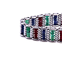 Bracciale con radici di smeraldi, rubini e zaffiri, gr. 33,9