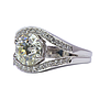 Anello con Diamante Taglio Rotondo circolare Europeo circa 3,00 ct. montato su oro bianco 18kt, peso 11,00 gr.