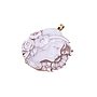 Ciondolo/Spilla Cameo in oro giallo 18kt. con brillanti 