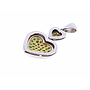 Pendente cuore smeraldi e brillanti o.g./o.b. 0 b 0,68 s 1,2