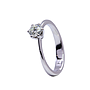 Anello Solitario oro bianco 18Kt gr3.51 - 0.53ct F VS1