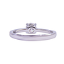 Anello Solitario oro bianco 18Kt gr3.00 - 0.40ct D VS1