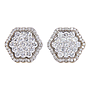 Orecchini Esagono - Brillanti 2,3ct. G-VS1, oro 18kt. peso totale 5,6gr