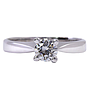 Anello solitario - Brillante 0,46ct G-VS1, oro 18kt peso totale di gr.3,50
