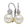 Orecchini con perle giapponesi - Brillanti 0,20ct. H/I-VS1, oro 18kt. peso totale 5,5gr
