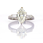 Anello solitario - Diamante marquise 2,06ct. J-SI2, oro 18kt. IGI F6G56250